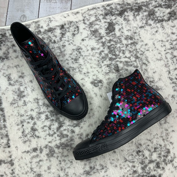 Converse Shoes - NIB Converse CTAS HI sequined women’s sneakers